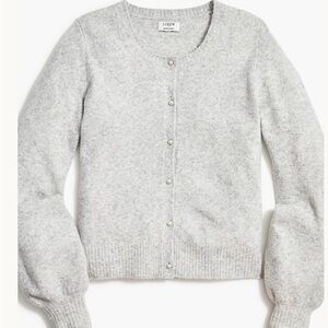 J.Crew Factory Extra Soft Puff Sleeve Cardigan